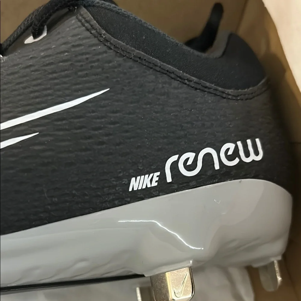Nike Renew Hyperdiamond 4 Pro Metal Softball Cleats Black White Size 9